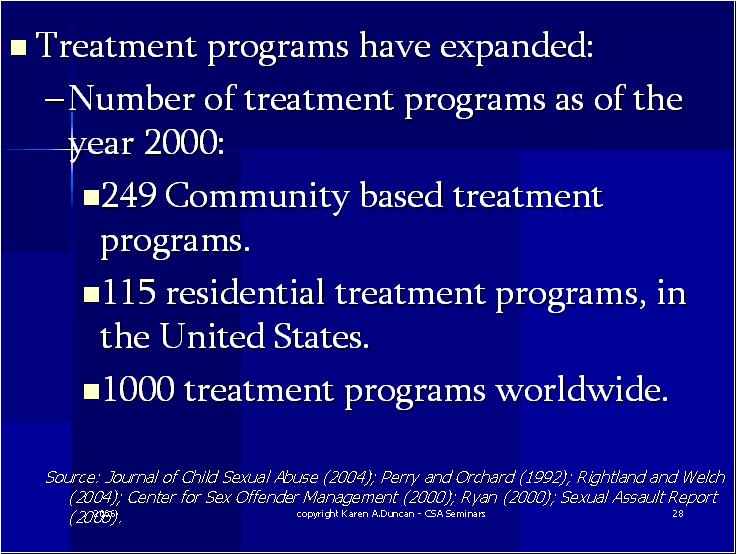 Treatment programs Juvenile Sex Offenders CEUs 